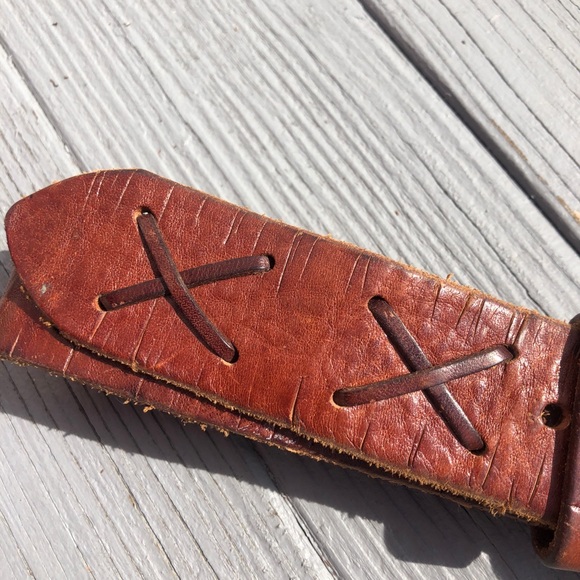 Express genuine Italian leather buckle cowboy belt